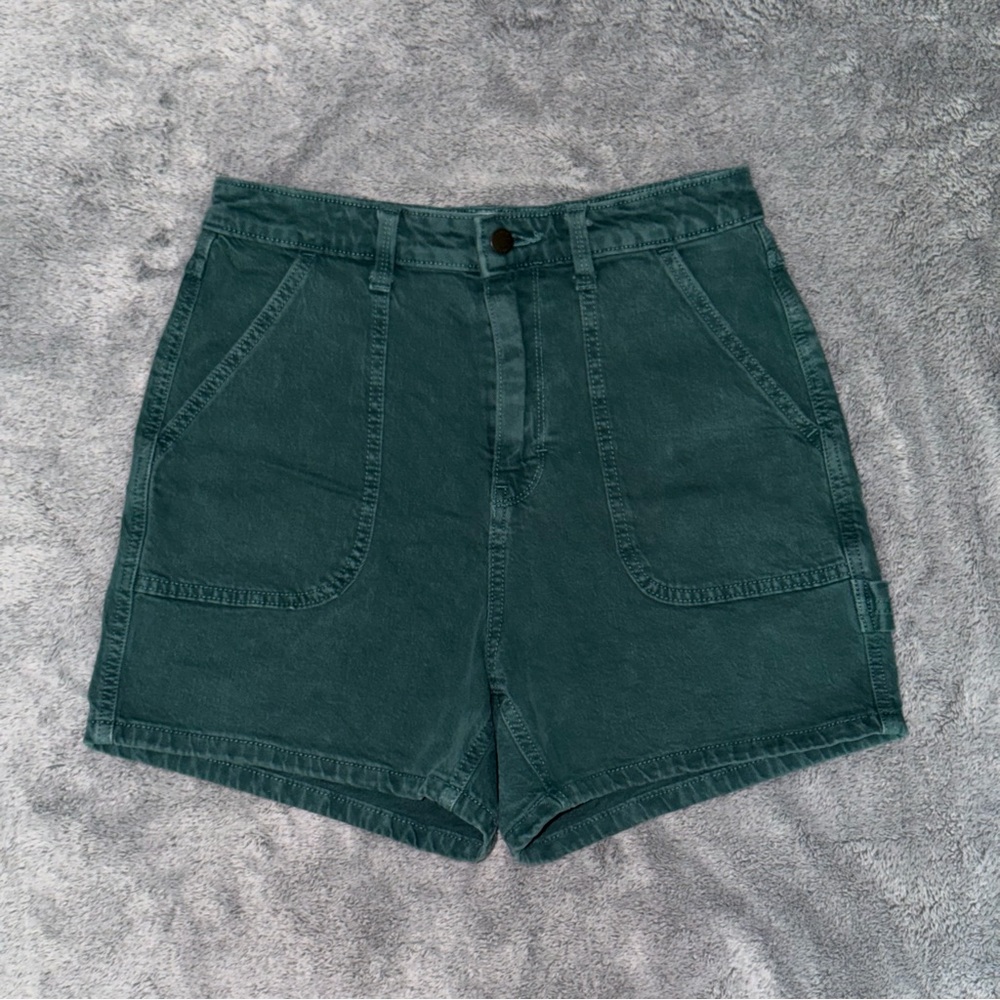 Universal Thread High Rise Green Denim Shorts